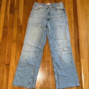 Zara Women's Light Blue Straight Leg Jeans